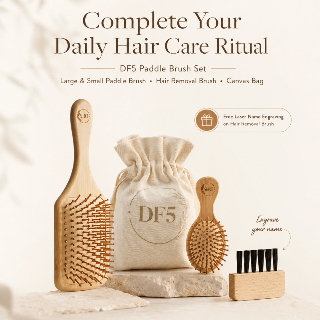 DF5 Travel Paddle Brush Set