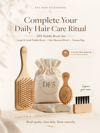 DF5 Travel Paddle Brush Set